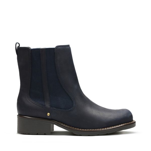 Clarks Womens Orinoco Club Chelsea Boots Navy | UK-1754680